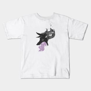 Wolf Dog With Stars Kids T-Shirt